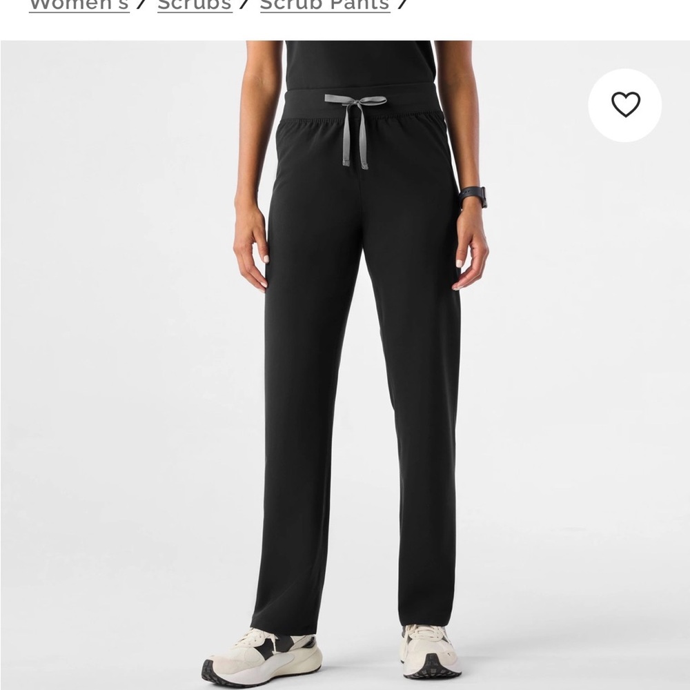 Figs Women's Black Straight Leg Scrub pants